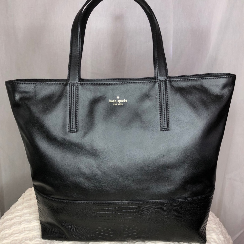 Kate Spade Soft Leather Black Tote